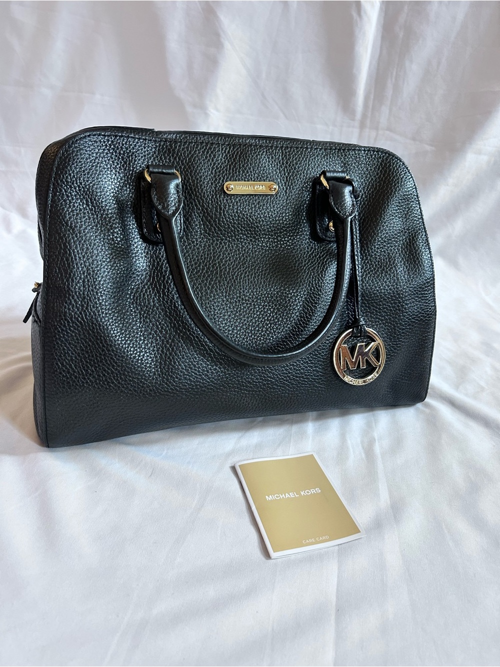 Michael Kors Black Pebbled Leather XL Satchel